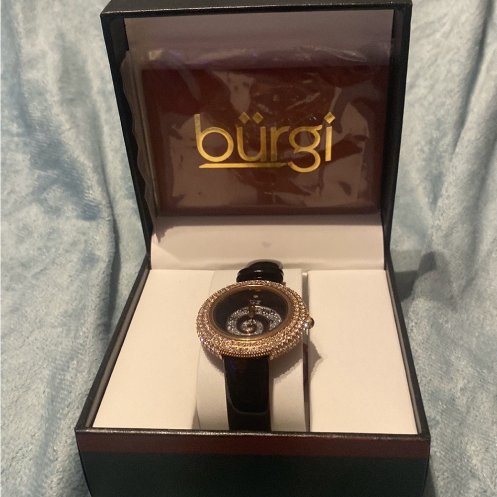 NWT Ladies luxury embedded Swarovski Krystals croc leather straps - Picture 5 of 12